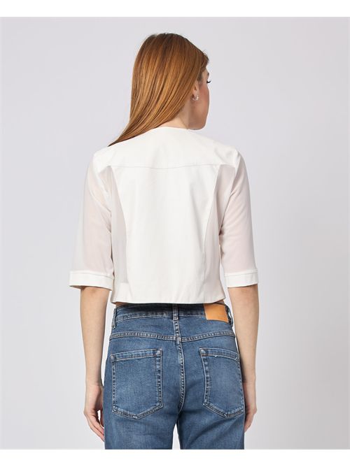 Mademoiselle du Monde women's short-sleeved jacket MADEMOISELLE DU MONDE | F579-MDM612BIANCO